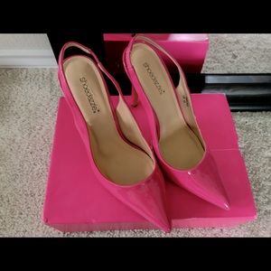 Hot pink sling backs